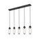 Z-Lite Arden Linear Chandelier, 5-Light, 4.75 In.W x 42 In.L x 12 In.H, Matte Black/Clear 651P-5L-MB - alternate 6